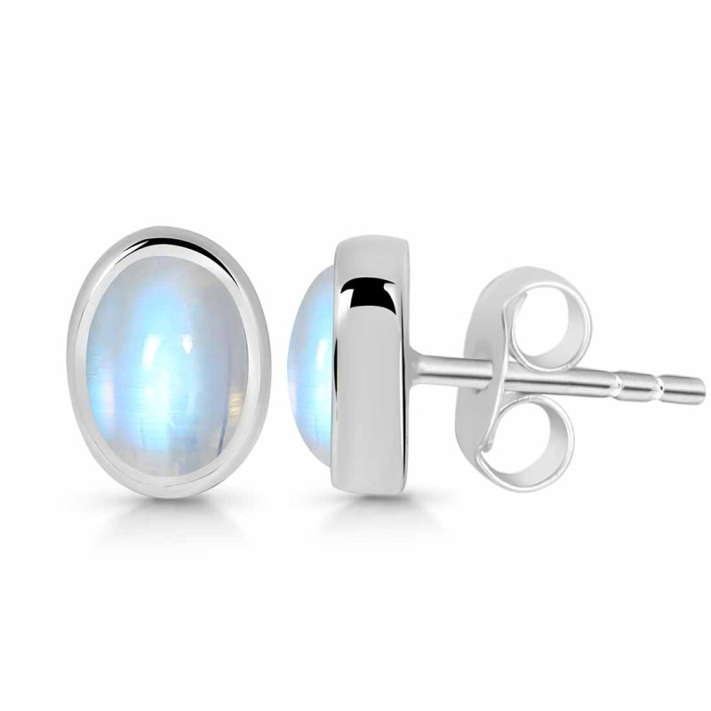 Moonstone Stud Earring