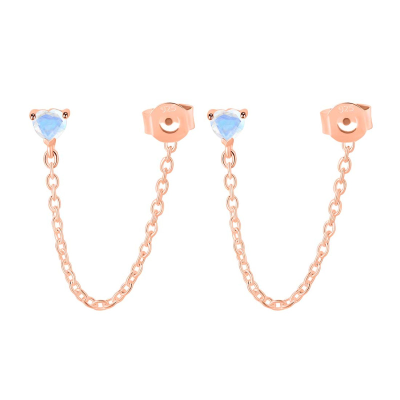 Moonstone Chain Stud Earring RBM-RDE-1235.