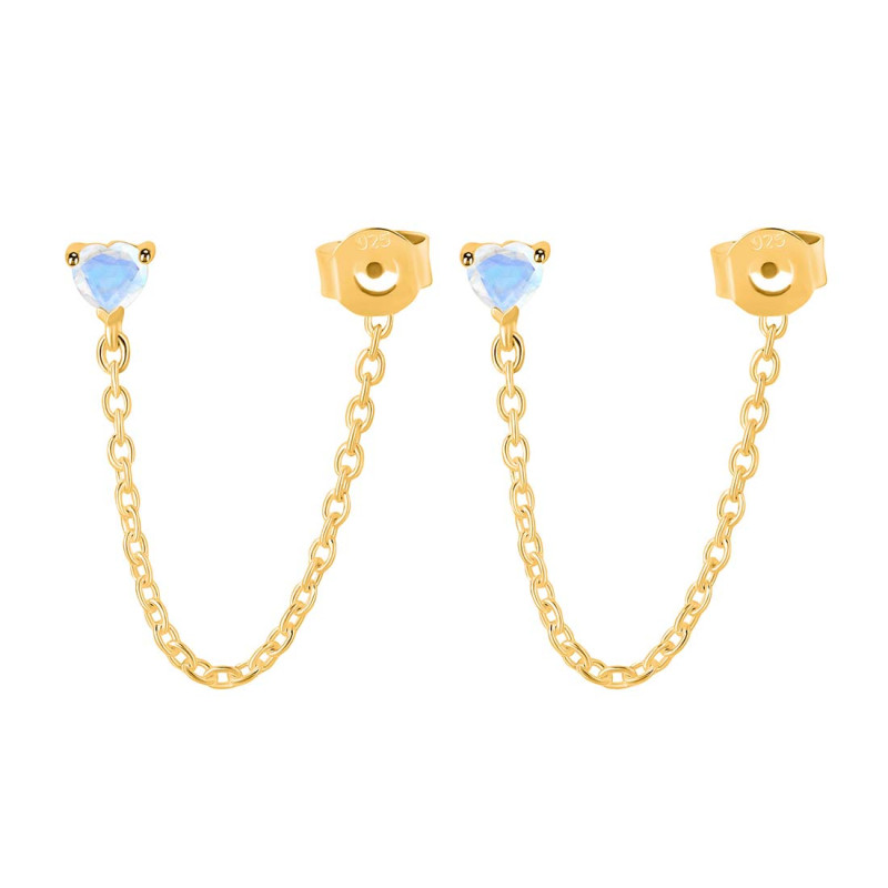Moonstone Chain Stud Earring RBM-RDE-1235.