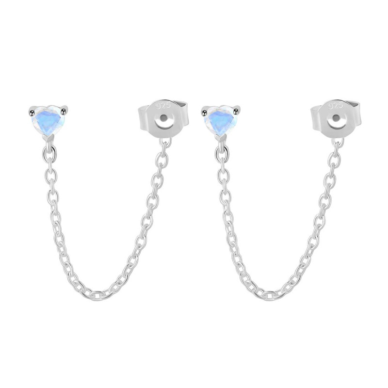 Moonstone Chain Stud Earring RBM-RDE-1235.