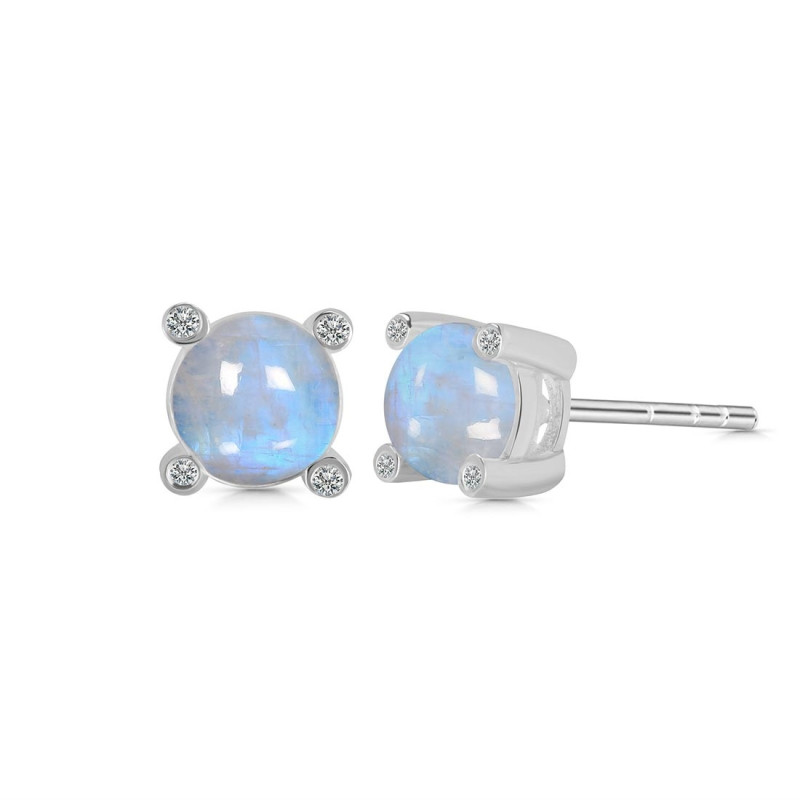 Moonstone Stud Earring