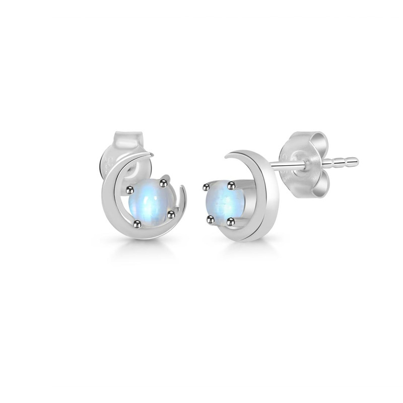 Moonstone Stud Earring 