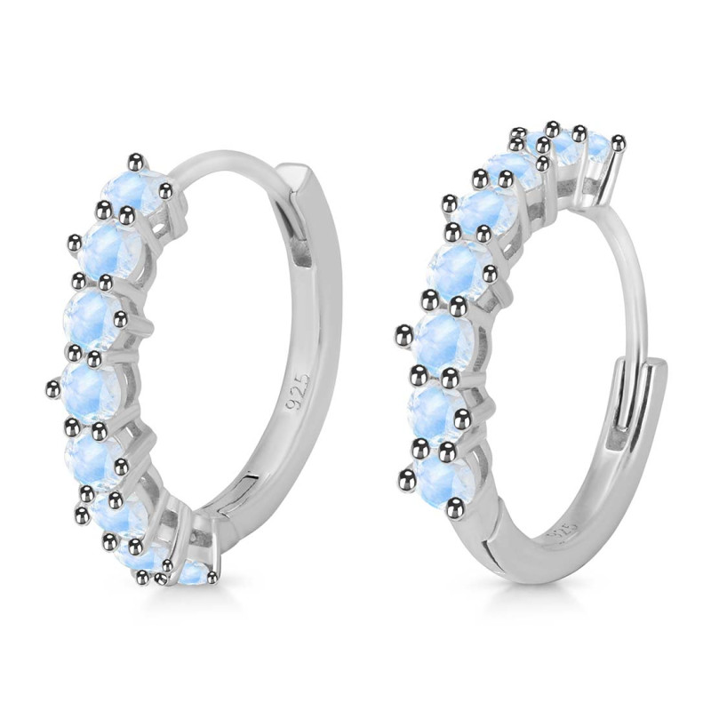 Moonstone Hoop Earring