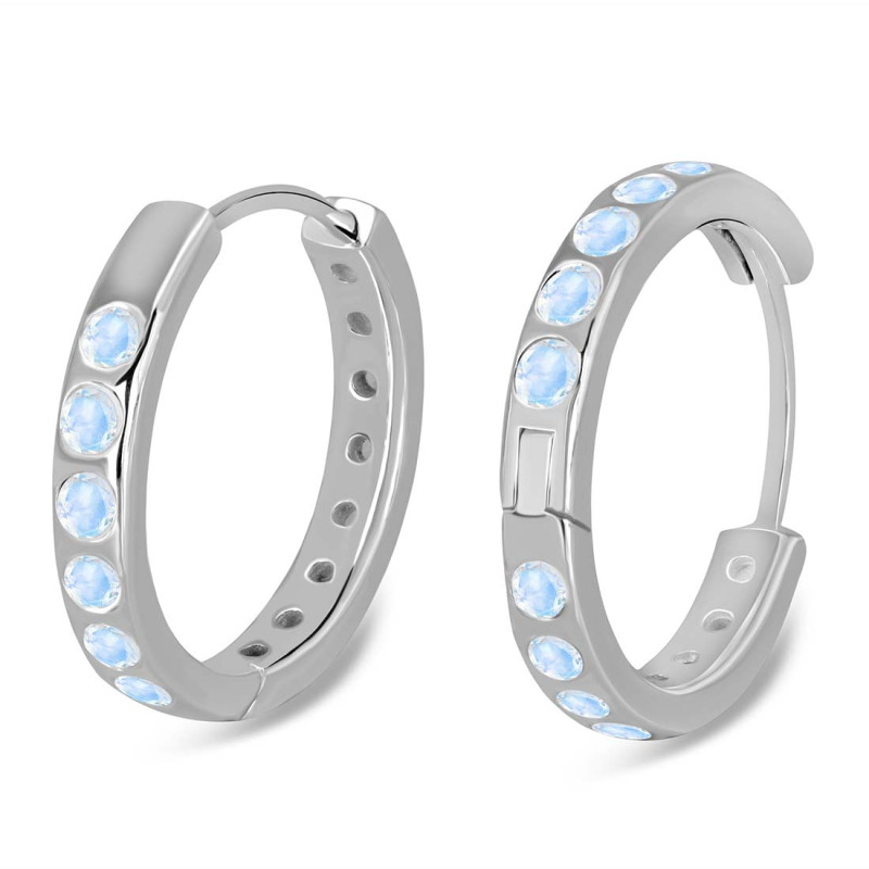 Moonstone Hoop Earring
