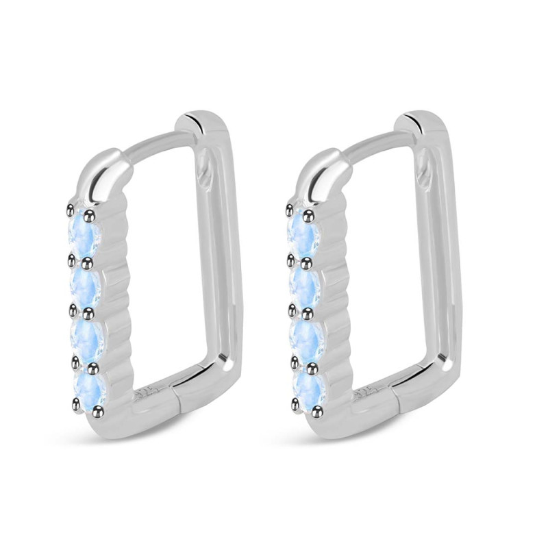Moonstone Hoop Earring