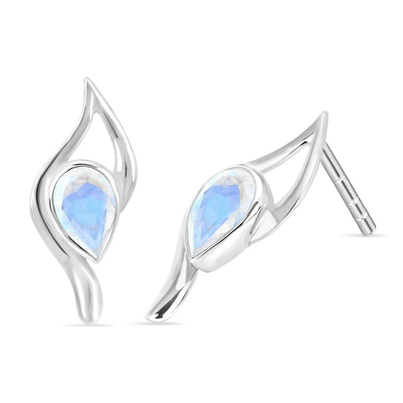 Moonstone Stud Earring