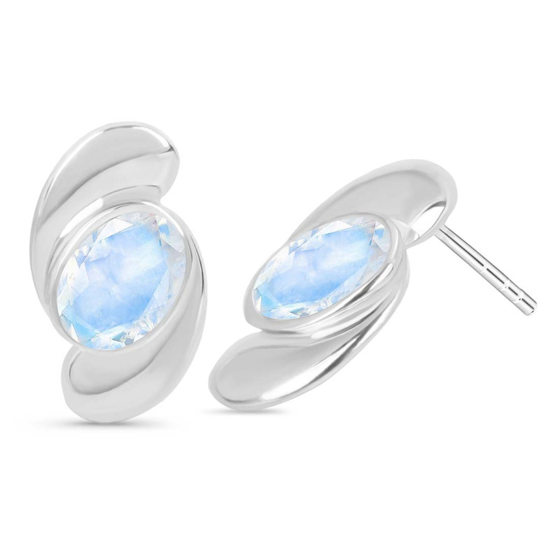 Moonstone Stud Earring