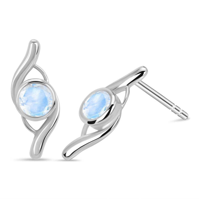 Moonstone Stud Earring