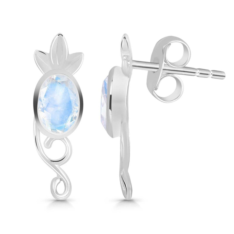 Moonstone Stud Earring