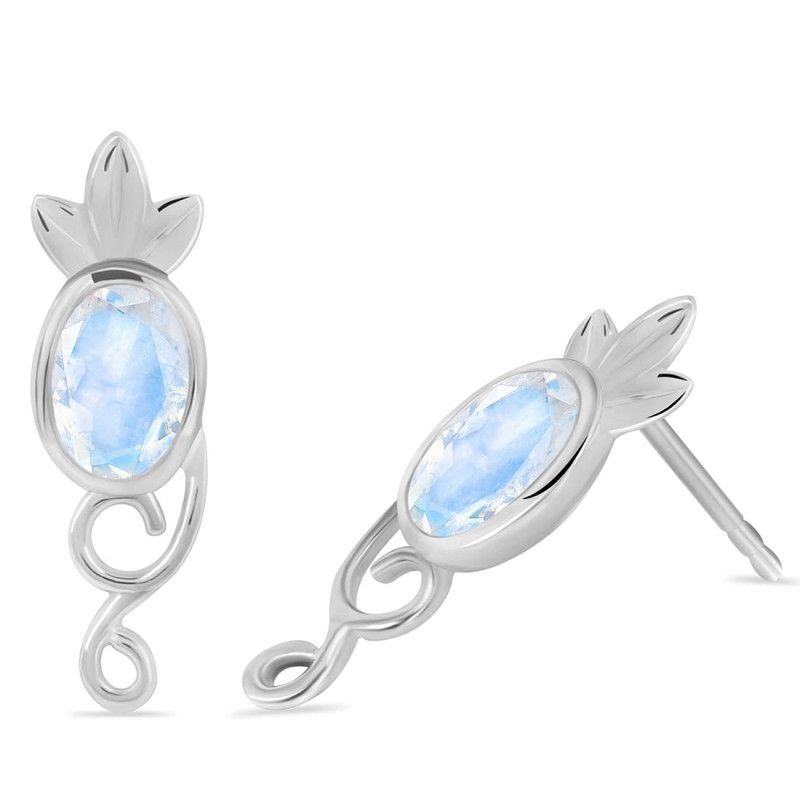 Moonstone Stud Earring