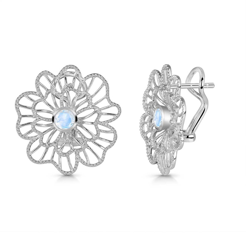 Moonstone Stud Earring