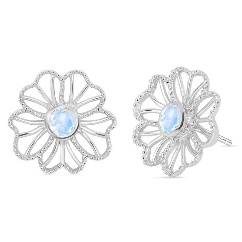 Moonstone Stud Earring