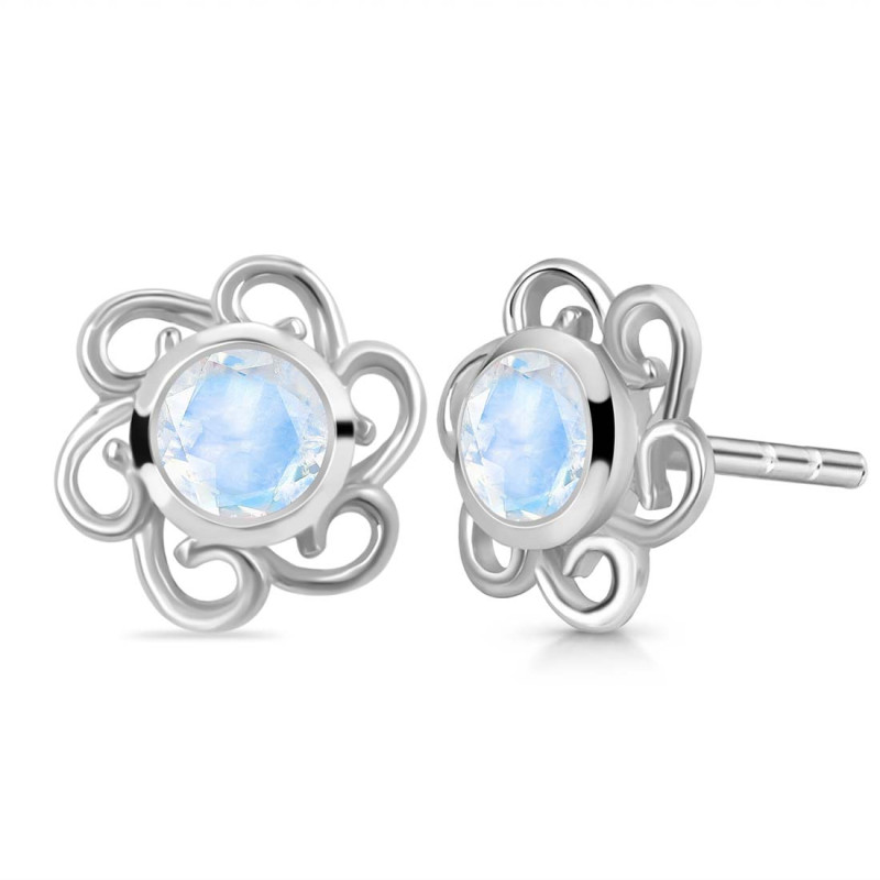 Moonstone Stud Earring