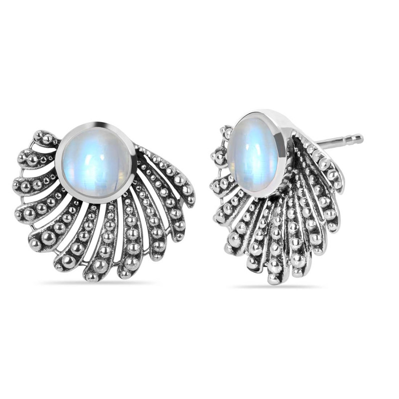 Moonstone Stud Earring
