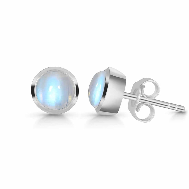 Moonstone Stud Earring
