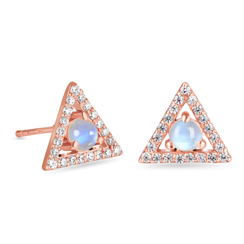 Moonstone & White Topaz Stud Earring RBM-RDE-848.