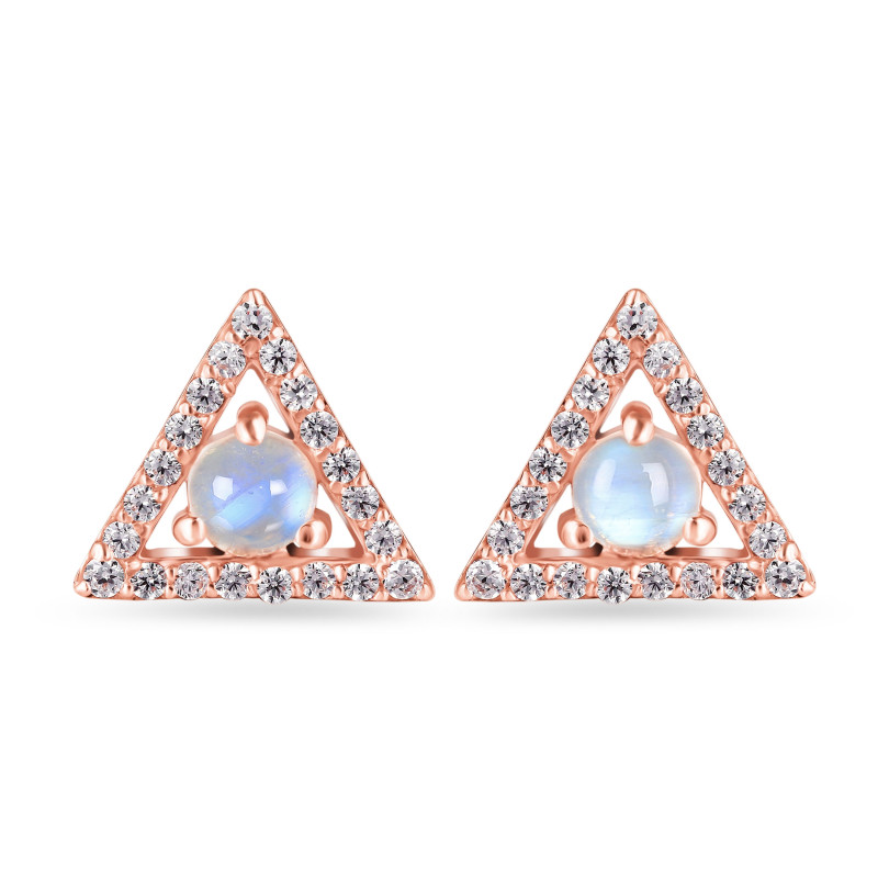 Moonstone & White Topaz Stud Earring RBM-RDE-848.