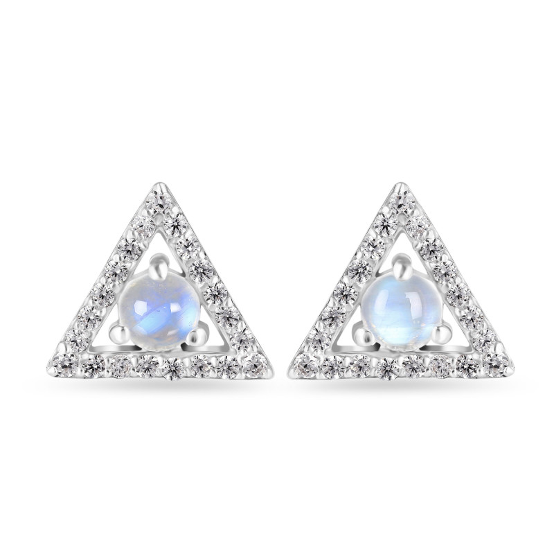 Moonstone & White Topaz Stud Earring RBM-RDE-848.