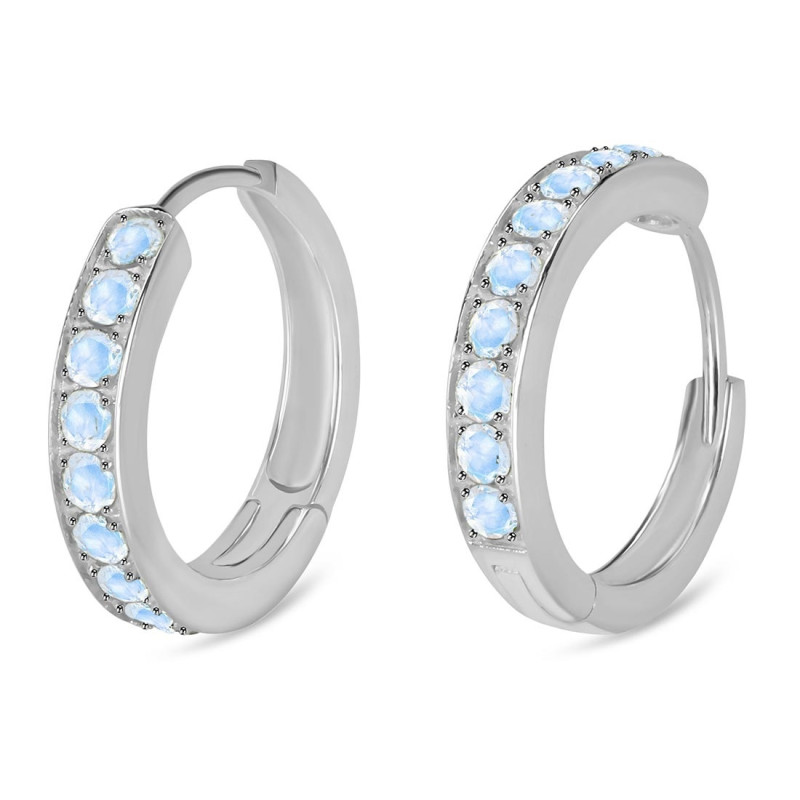 Moonstone Hoop Earring