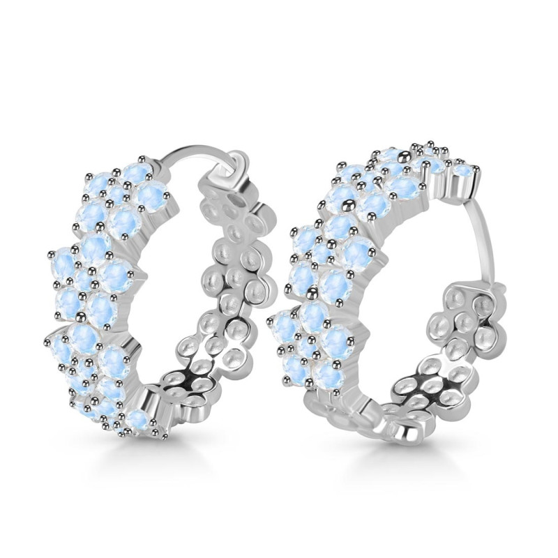 Moonstone Hoop Earring