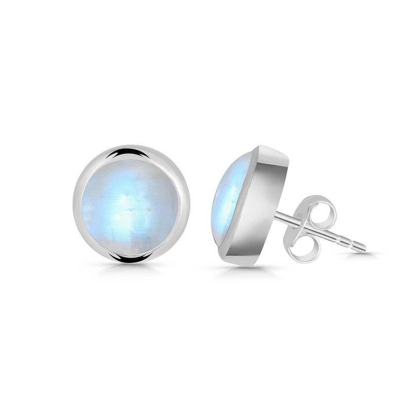 Moonstone Stud Earring