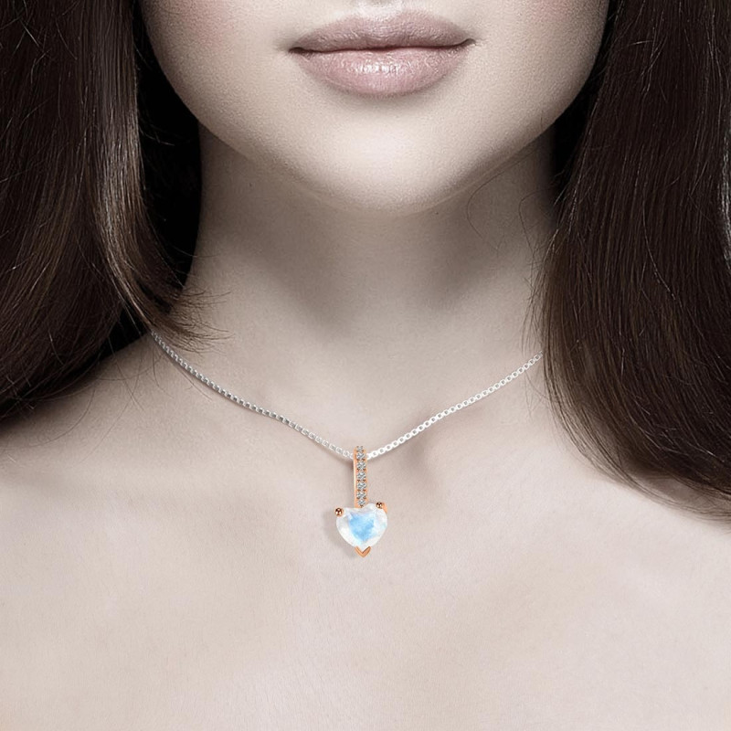 Moonstone & White Topaz Pendant RBM-RDP-819.