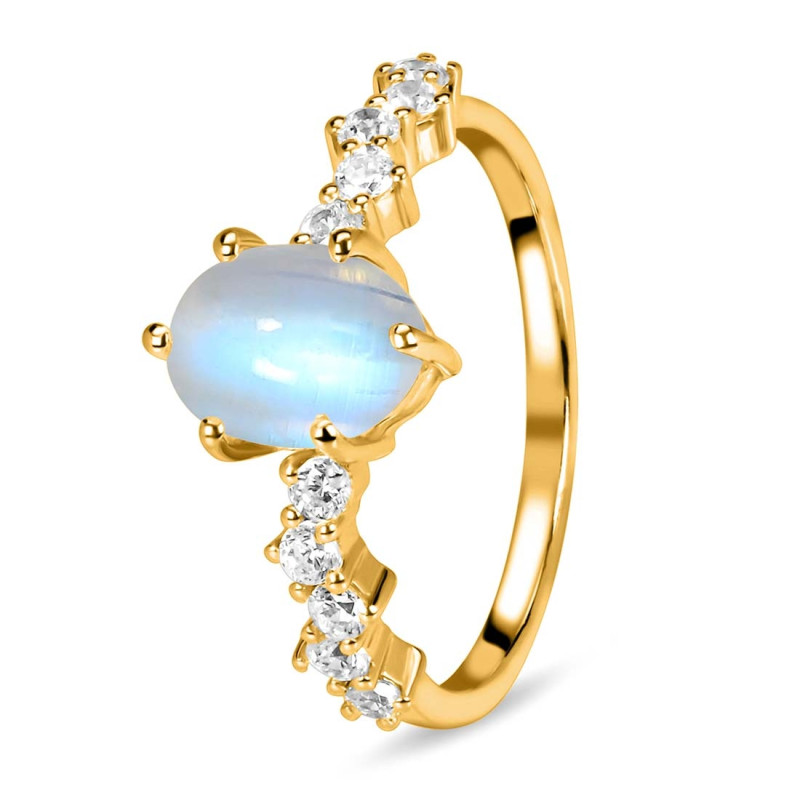 Moonstone & White Topaz Ring RBM-RDR-2241.