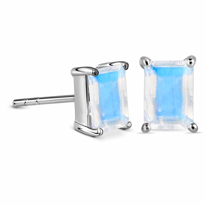 Moonstone Stud Earring