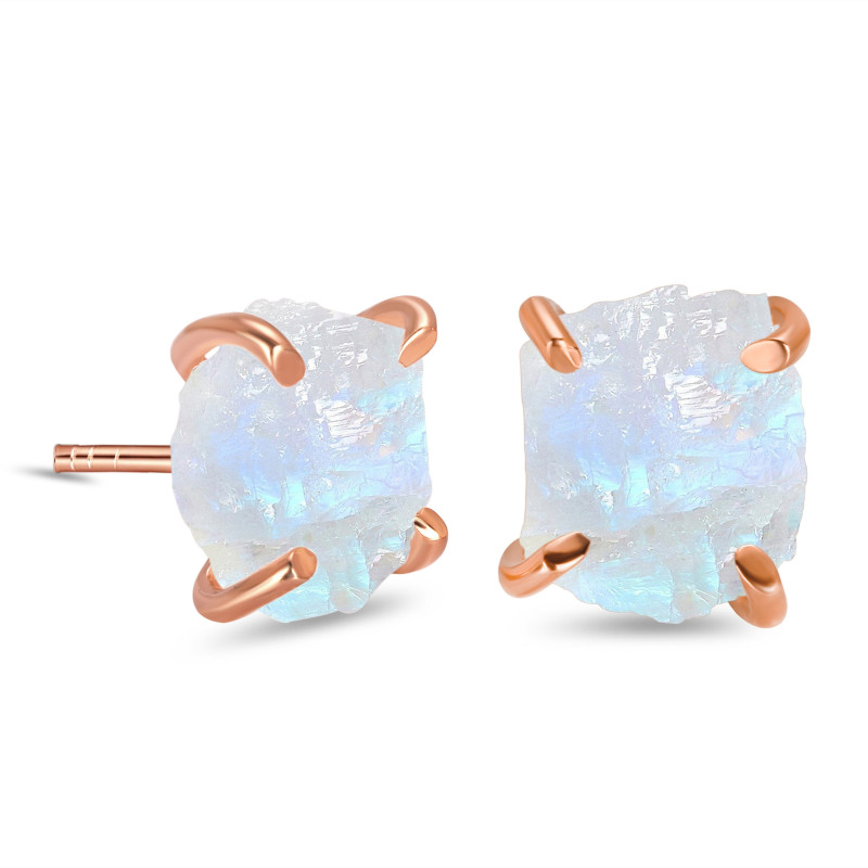 Moonstone Raw Crystal Stud Earring RBM-RE-200.