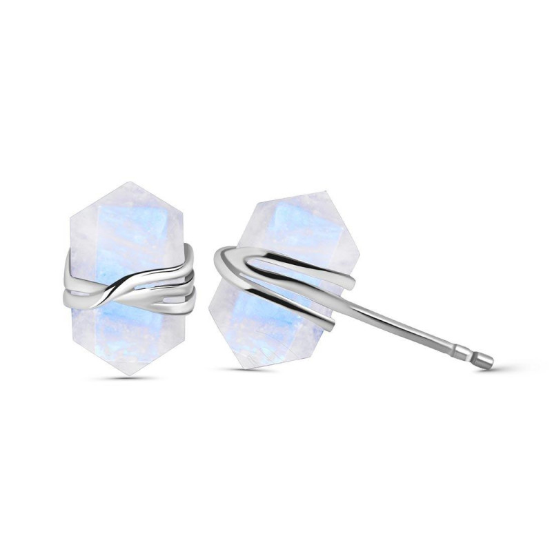 Moonstone Pencil Stud Earring