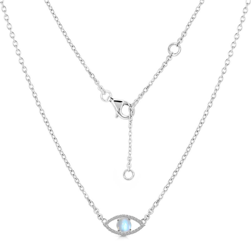 Moonstone & White Topaz Necklace