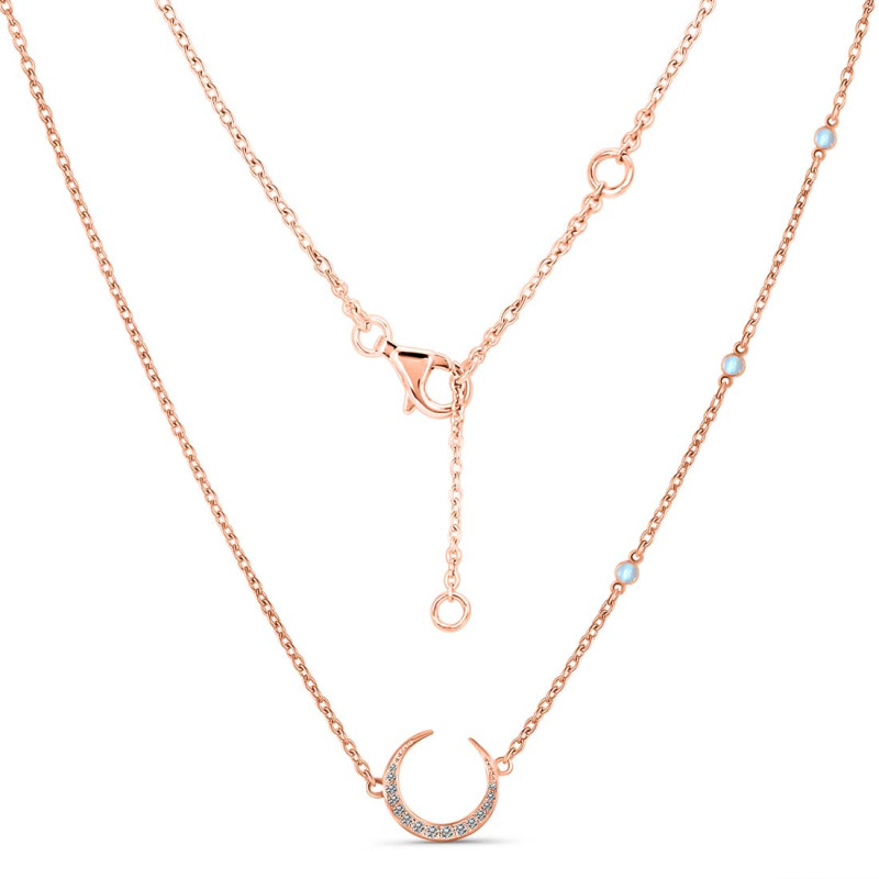 Moonstone & White Topaz Necklace RBM-RN-30.