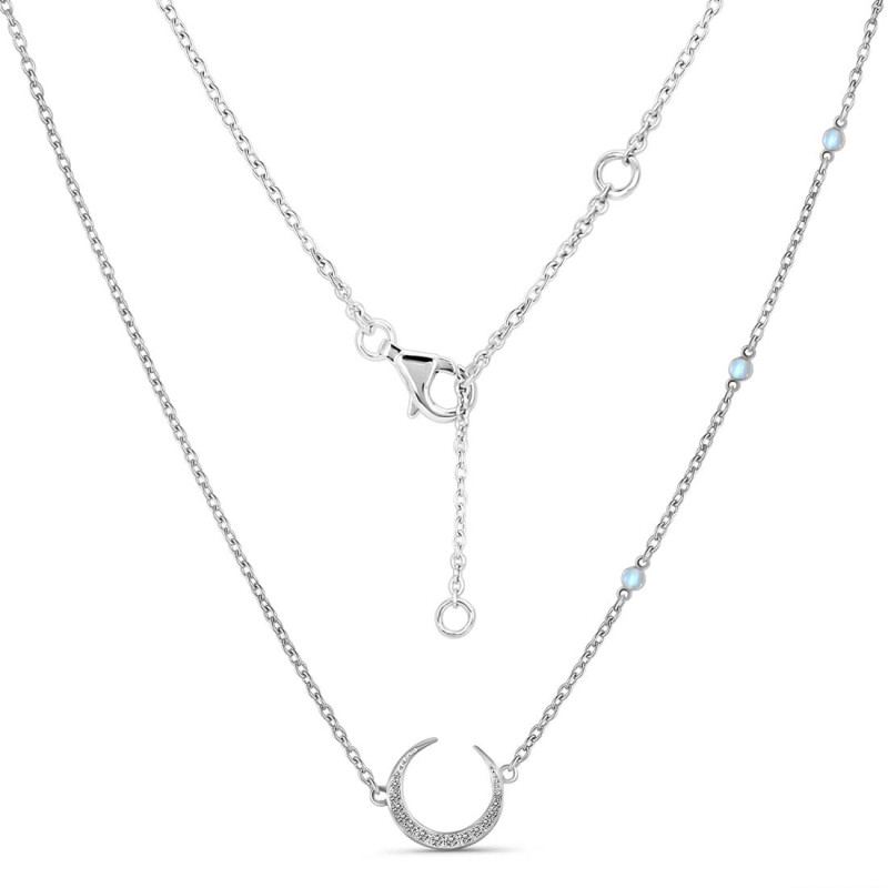 Moonstone & White Topaz Necklace