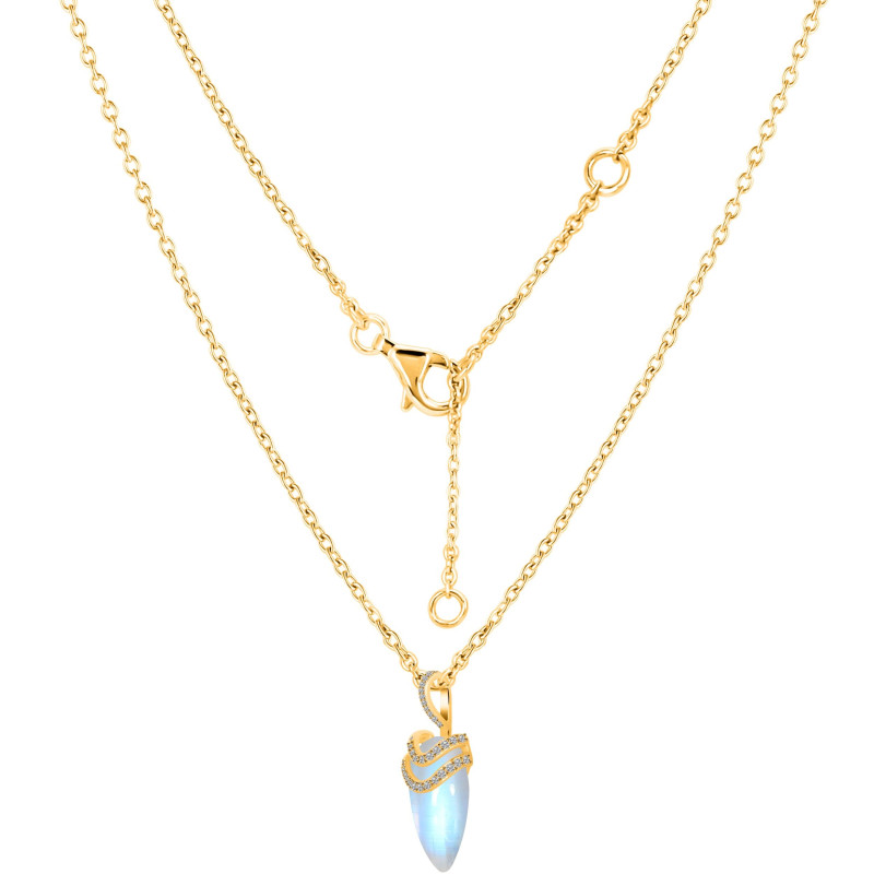 Moonstone & White Topaz Necklace RBM-RN-94.