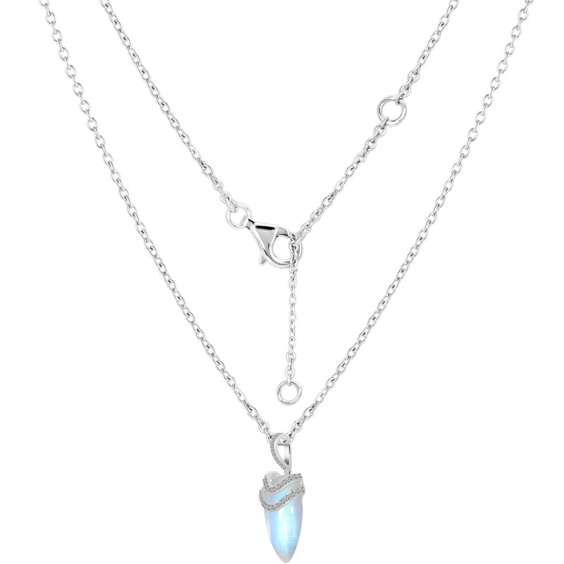 Moonstone & White Topaz Necklace