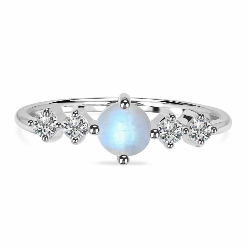 Moonstone & White Topaz Ring RBM-RR-278.
