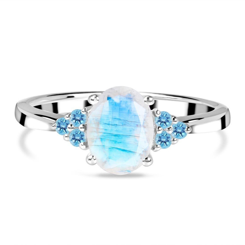 Moonstone & Blue Topaz Ring RBM-RR-364-BTZ.