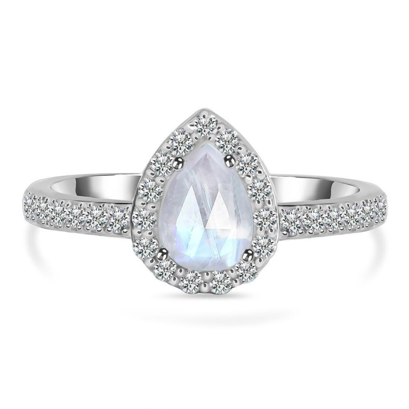 Moonstone & White Topaz Ring RBM-RR-40-ROSECUT.