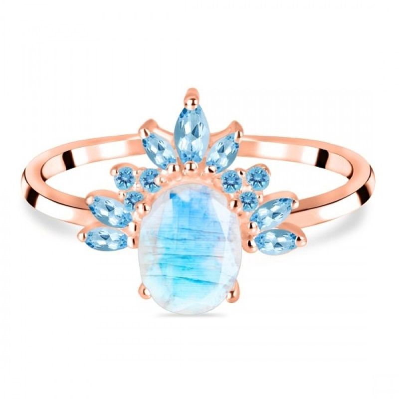 Moonstone & Blue Topaz Ring RBM-RR-405-BTZ.