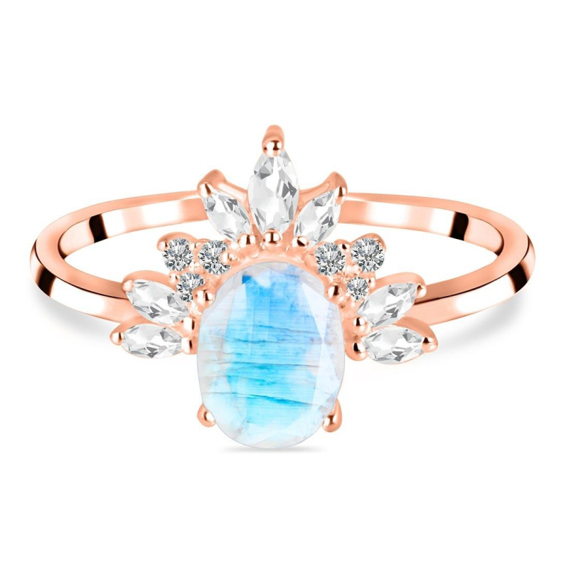 Moonstone & White Topaz Ring RBM-RR-405.