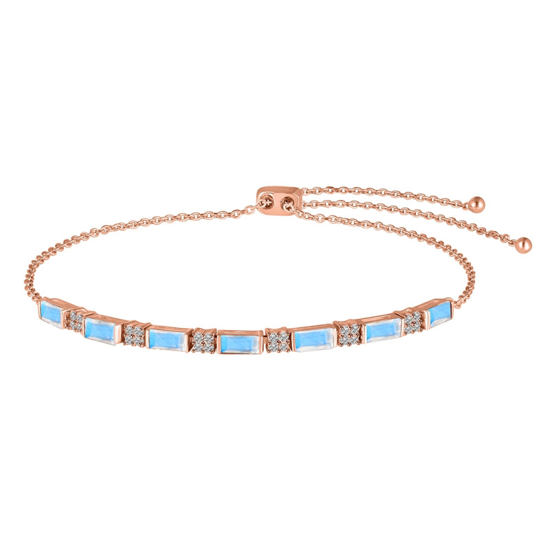 Moonstone & White Topaz Bracelet
