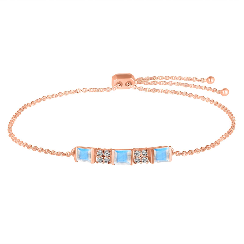 Moonstone & White Topaz Bracelet