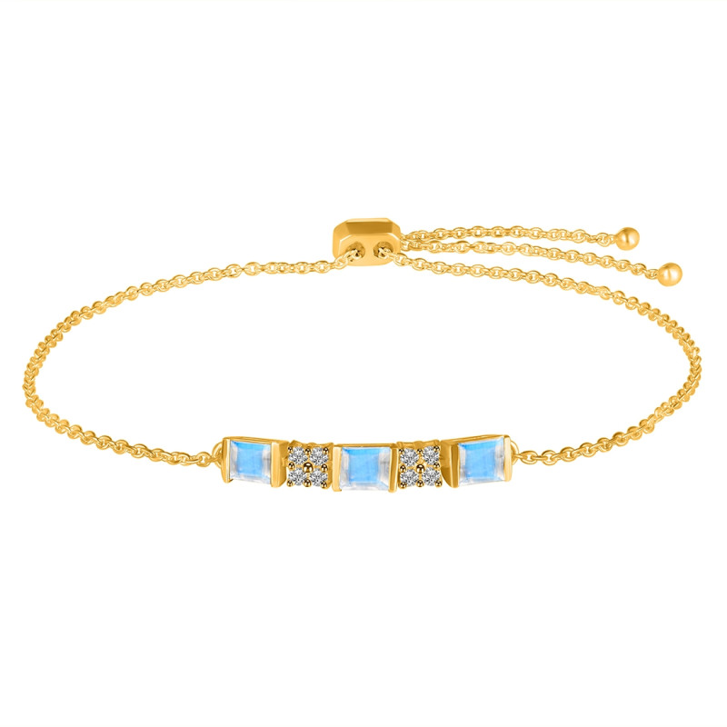 Moonstone & White Topaz Bracelet RBM-RDB-147.