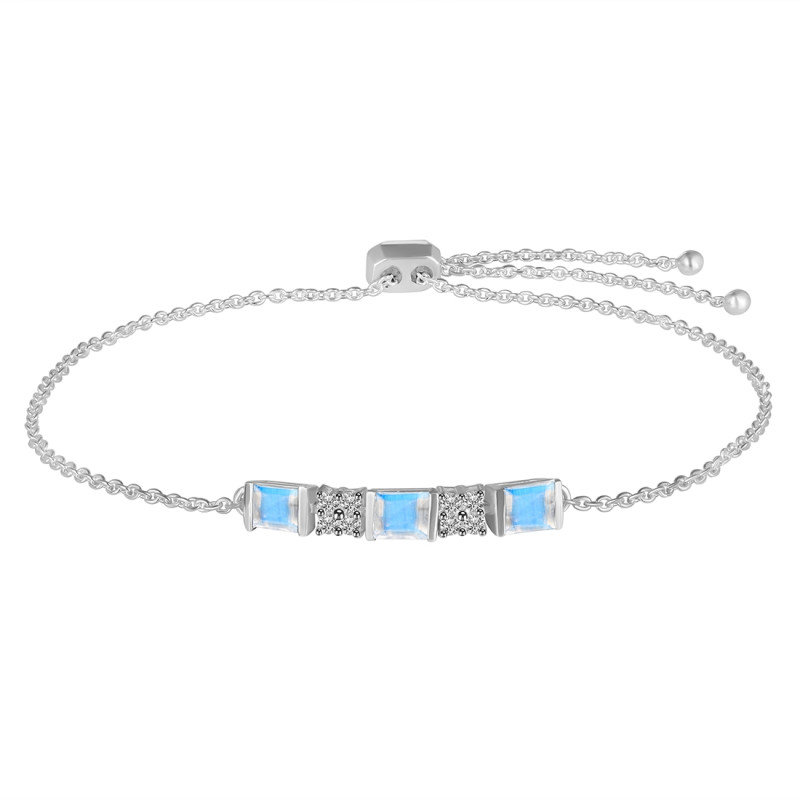Moonstone & White Topaz Bracelet RBM-RDB-147.