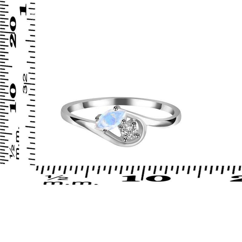 Moonstone & White Topaz Ring RBM-RDR-2611.