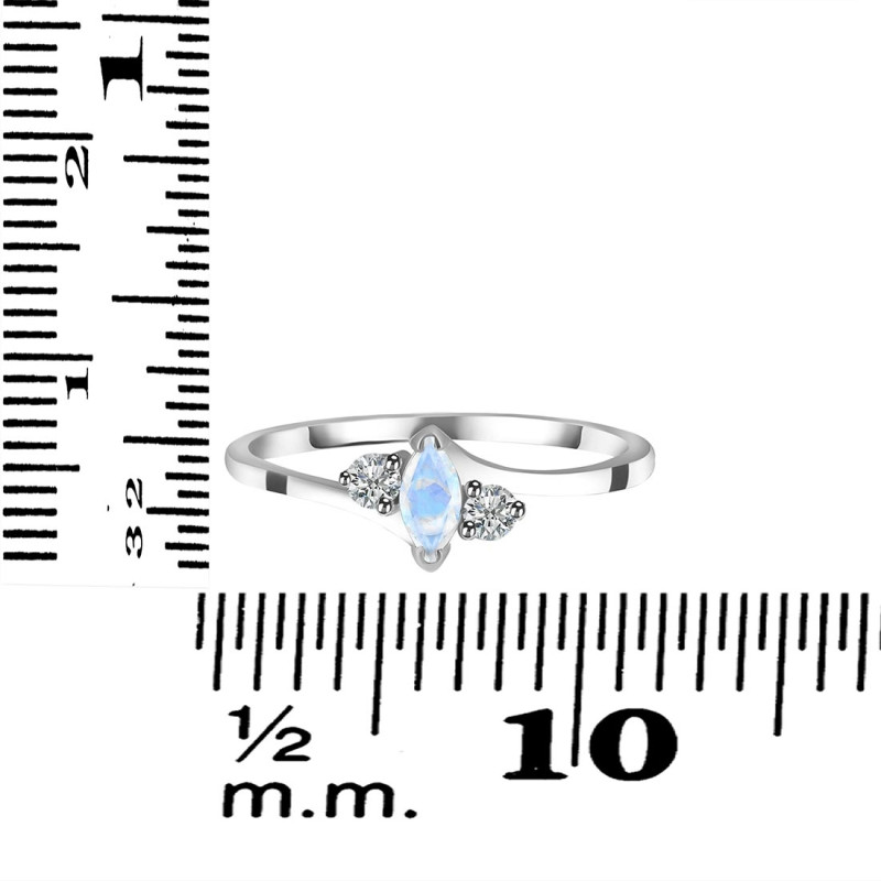 Moonstone & White Topaz Ring RBM-RDR-2681.
