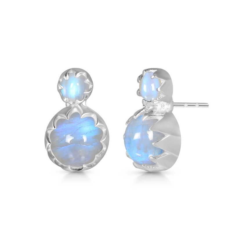Moonstone Stud Earring