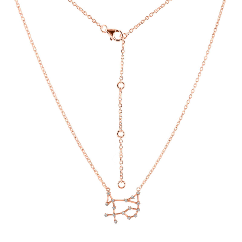 Gemini Zodiac Star Constellation with Cubic Zirconia Necklace CUZ-RDN-116.