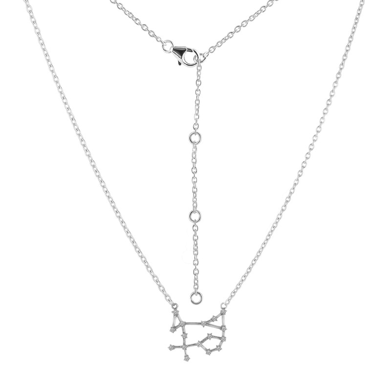 Gemini Zodiac Star Constellation with Cubic Zirconia Necklace