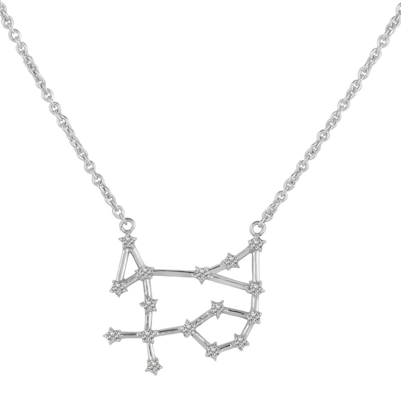 Gemini Zodiac Star Constellation with Cubic Zirconia Necklace CUZ-RDN-116.